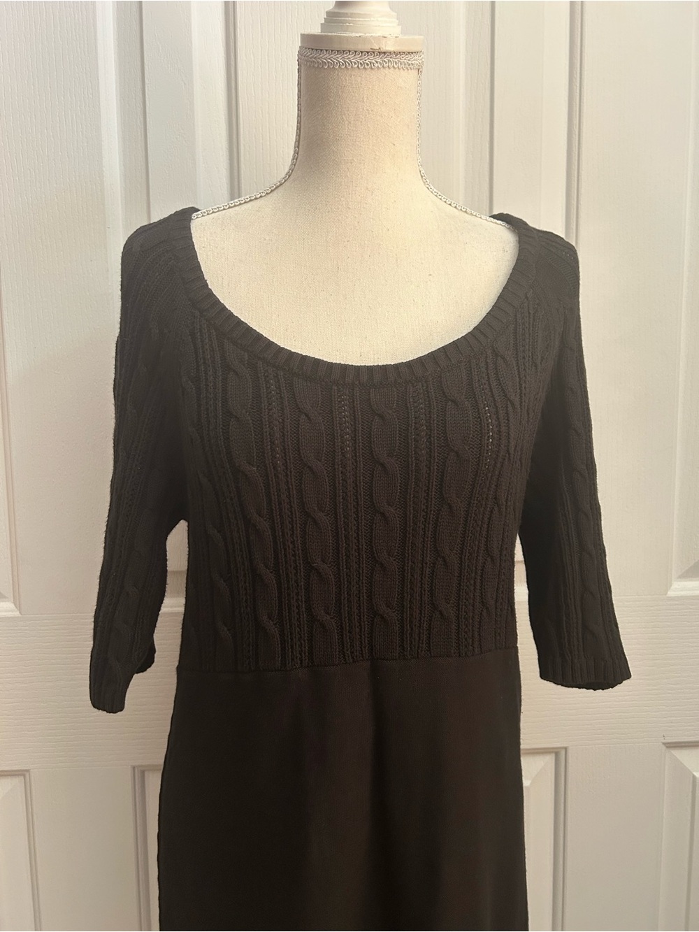 ESPRIT DE CORP (edc) by ESPRIT Cable Knit (Top) Sweater Midi Dress, Size XL